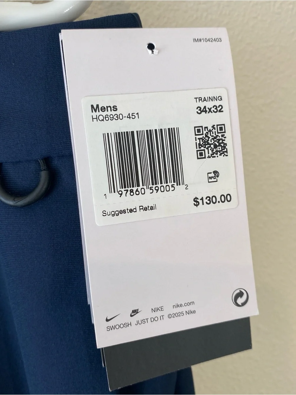 Nike 24.7 Perfect Stretch Golf Pants Obsidian Blue HQ6930-451 $130 - 34 X 32